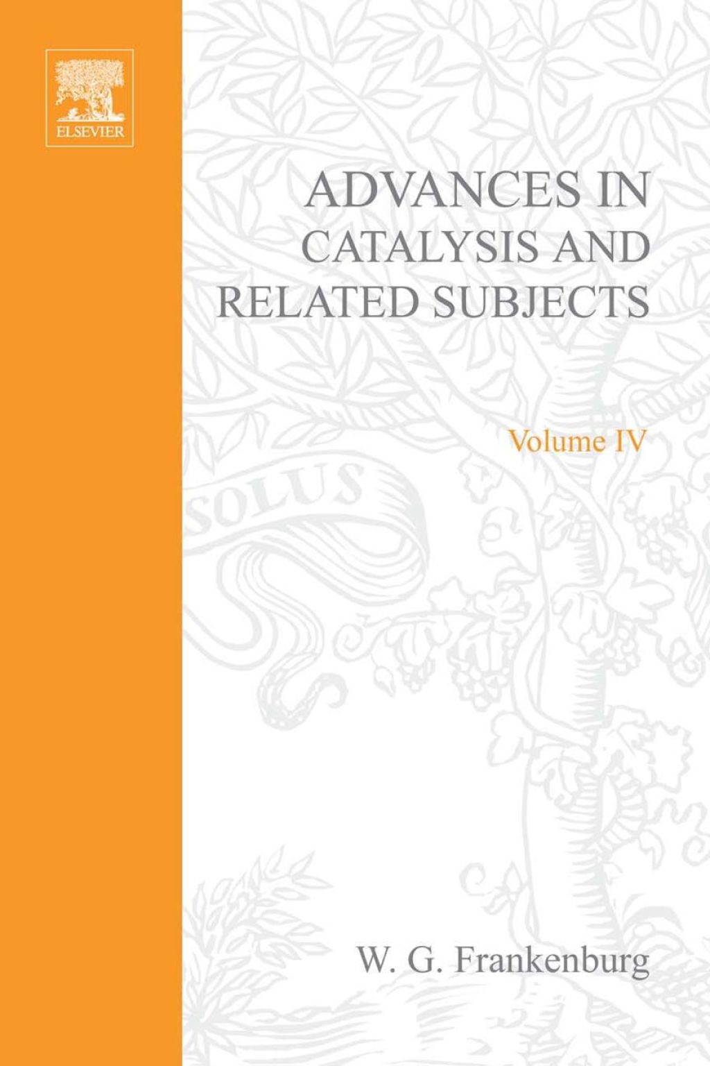 ADVANCES IN CATALYSIS VOLUME 4  â€“ PDF/EPUB Version Downloadable