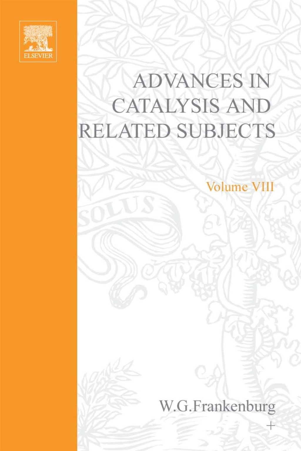 ADVANCES IN CATALYSIS VOLUME 8  â€“ PDF/EPUB Version Downloadable