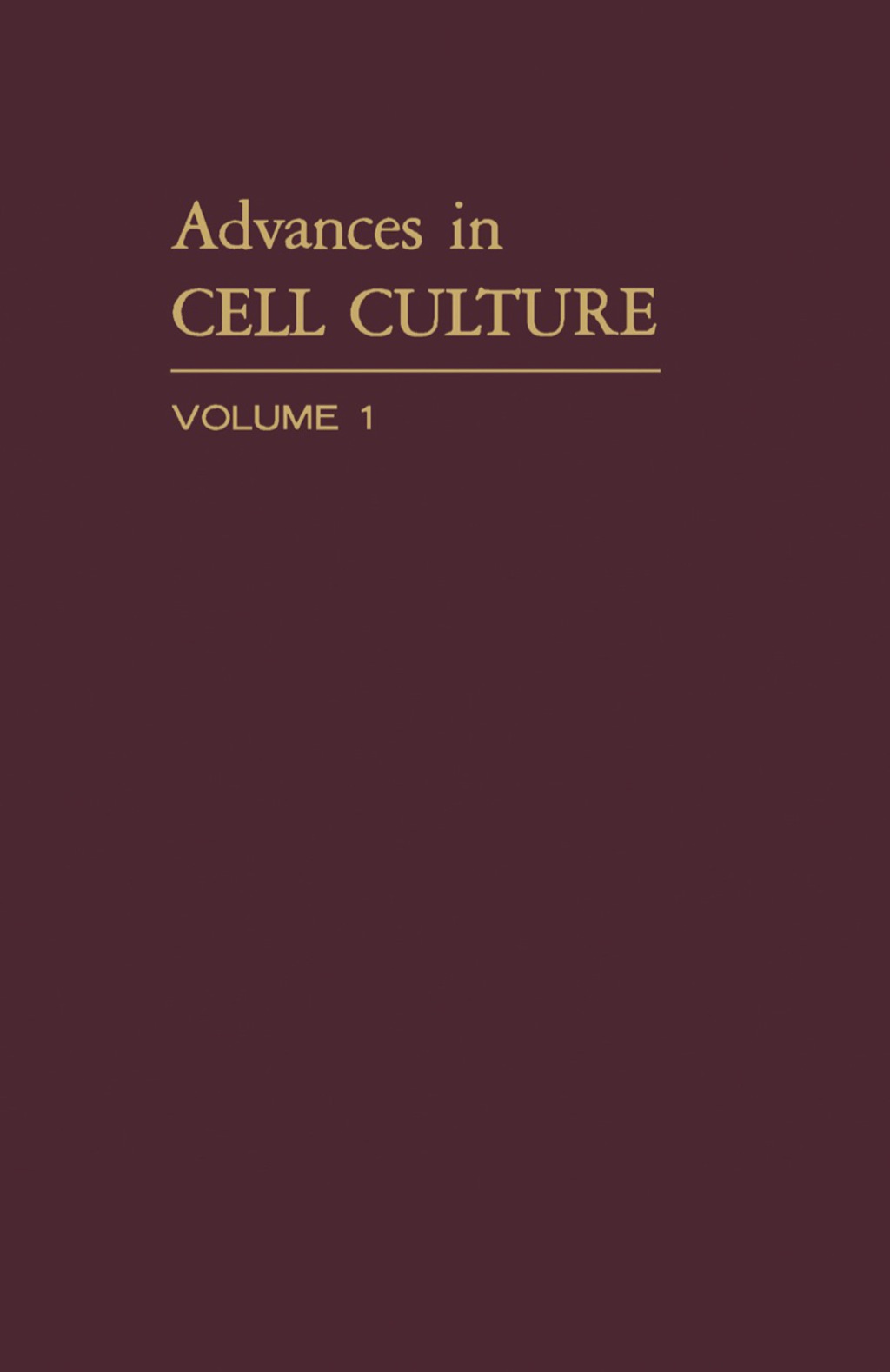 Advances in Cell Culture  â€“ PDF/EPUB Version Downloadable