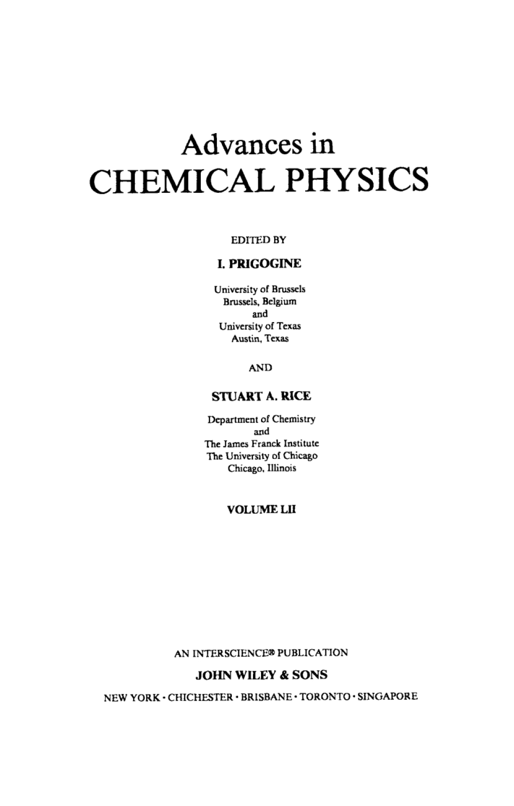 Advances in Chemical Physics 1st Edition – PDF/EPUB Version Downloadable Advances in Chemical Physics 1st Edition – PDF/EPUB Version Downloadable - Image 1