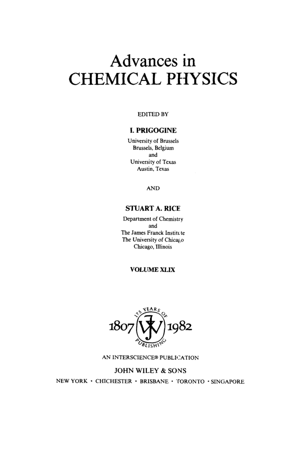 Advances in Chemical Physics 1st Edition – PDF/EPUB Version Downloadable Advances in Chemical Physics 1st Edition – PDF/EPUB Version Downloadable - Image 1
