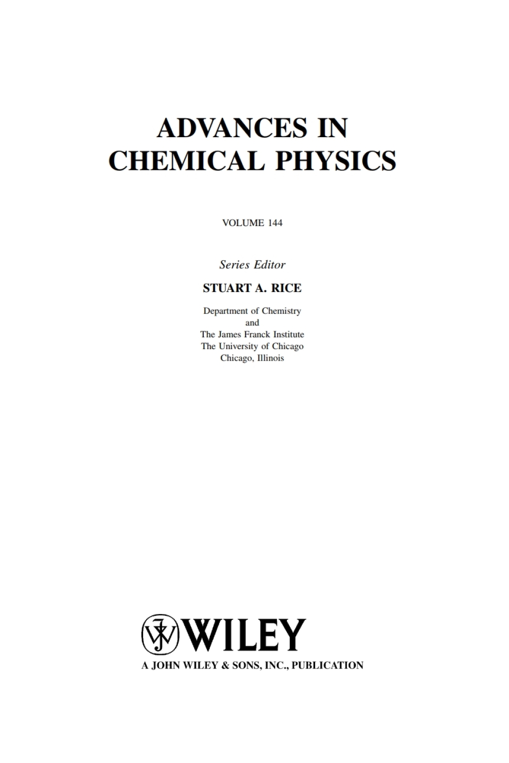 Advances in Chemical Physics 1st Edition â€“ PDF/EPUB Version Downloadable