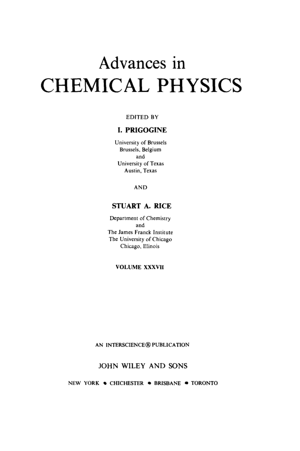 Advances in Chemical Physics 1st Edition – PDF/EPUB Version Downloadable Advances in Chemical Physics 1st Edition – PDF/EPUB Version Downloadable - Image 1