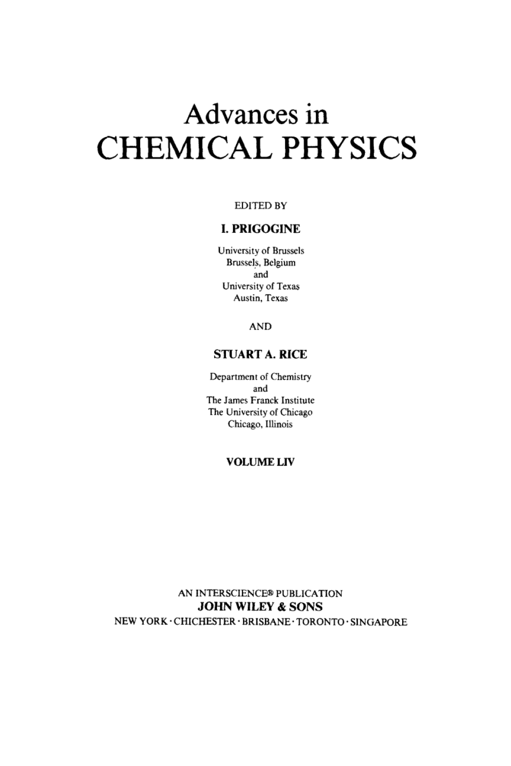 Advances in Chemical Physics 1st Edition – PDF/EPUB Version Downloadable Advances in Chemical Physics 1st Edition – PDF/EPUB Version Downloadable - Image 1