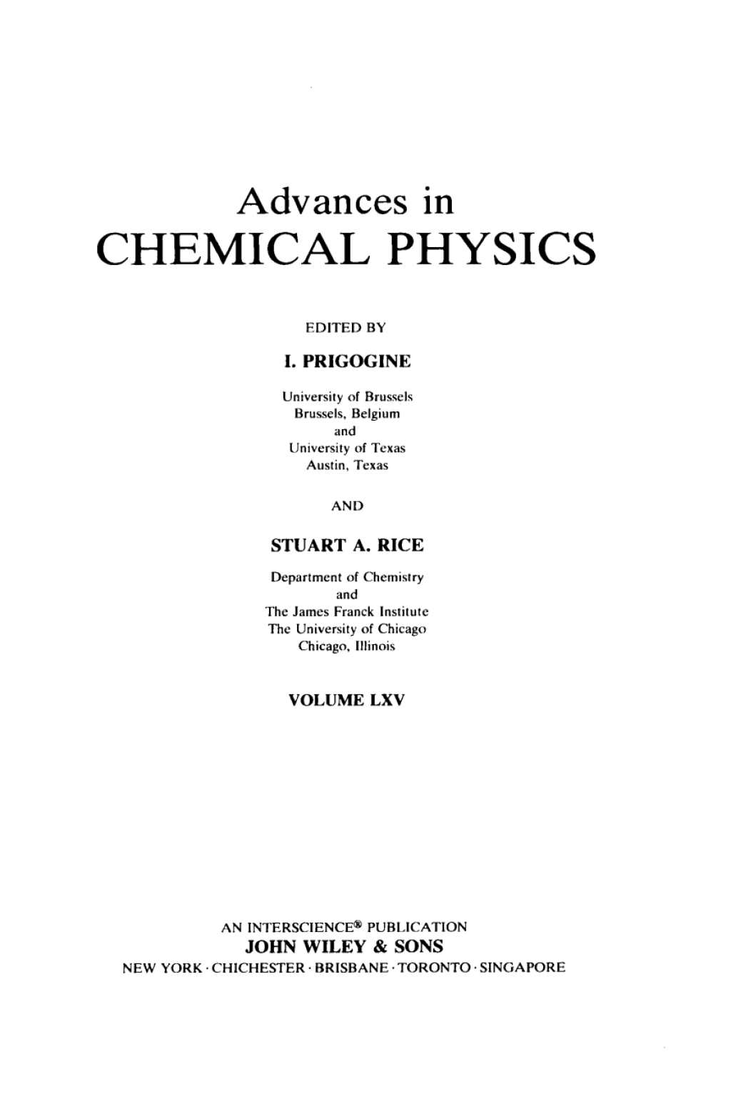 Advances in Chemical Physics 1st Edition – PDF/EPUB Version Downloadable Advances in Chemical Physics 1st Edition – PDF/EPUB Version Downloadable - Image 1