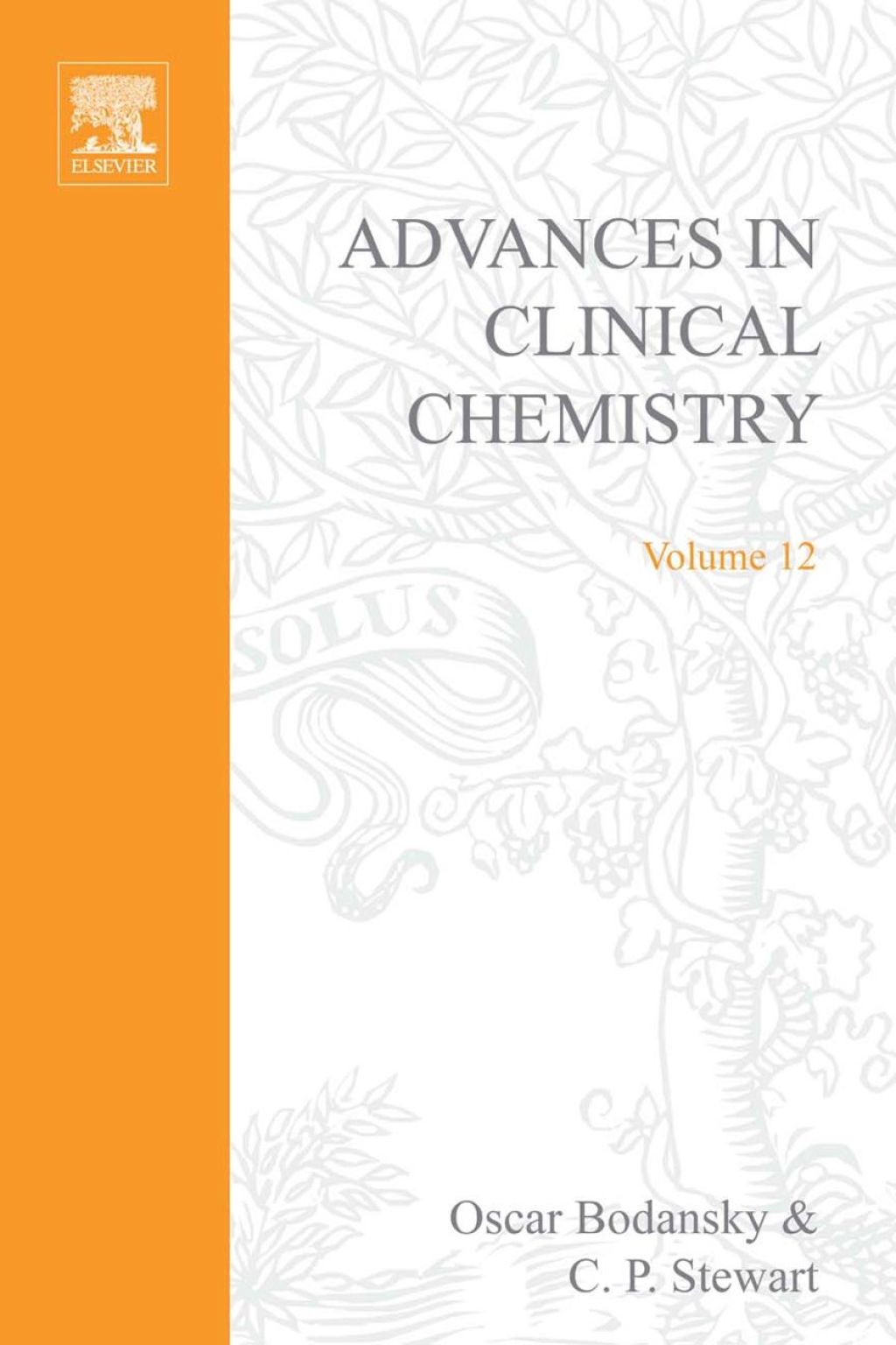 ADVANCES IN CLINICAL CHEMISTRY VOL 12  â€“ PDF/EPUB Version Downloadable