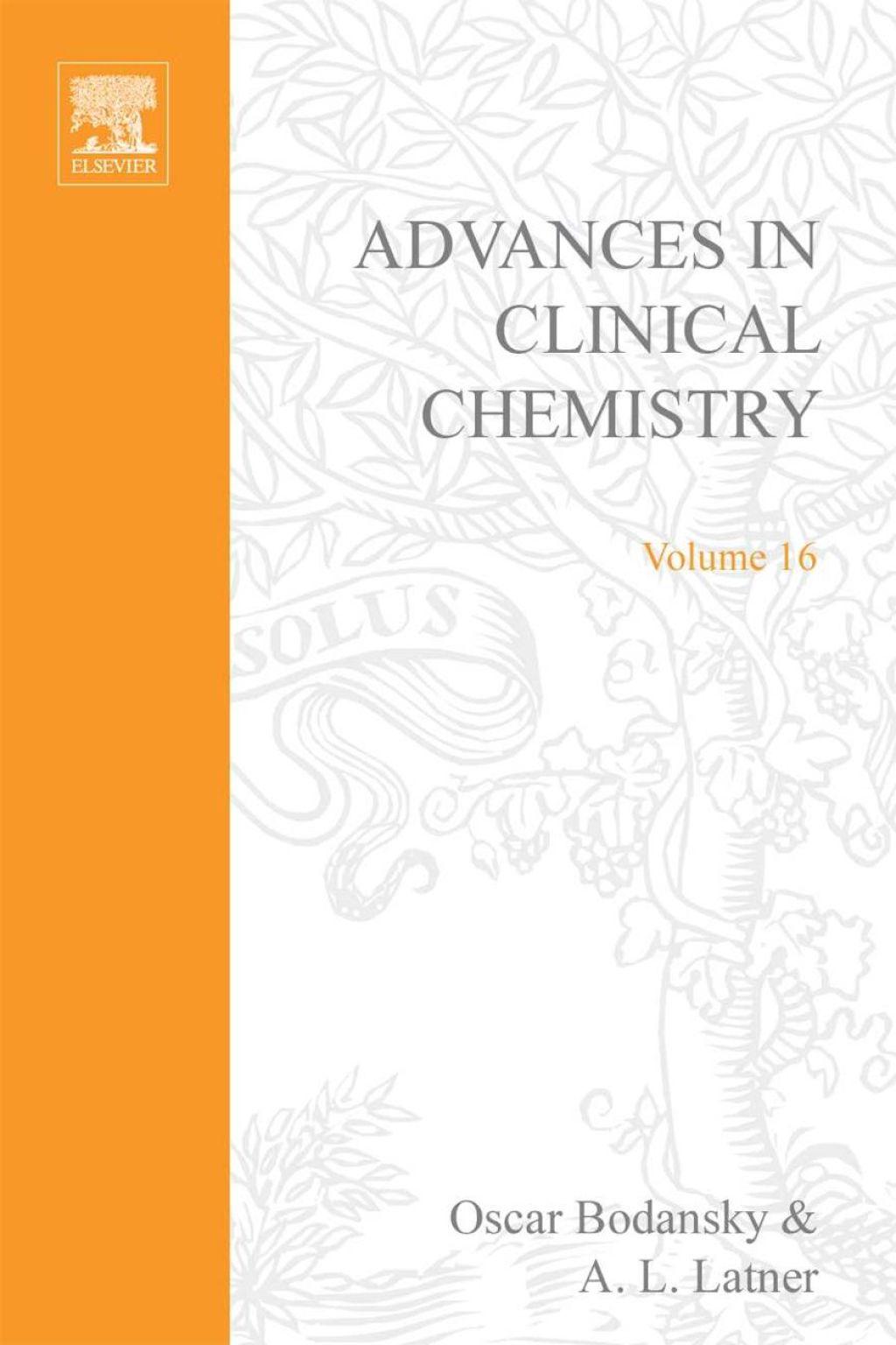 ADVANCES IN CLINICAL CHEMISTRY VOL 16  â€“ PDF/EPUB Version Downloadable