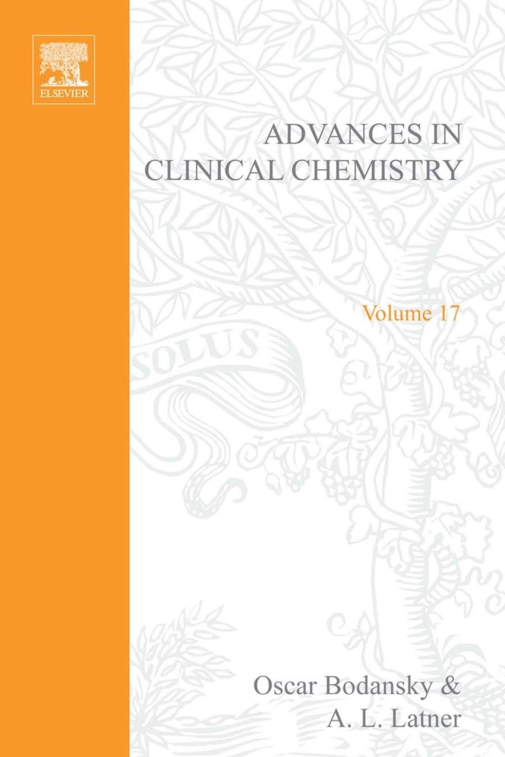 ADVANCES IN CLINICAL CHEMISTRY VOL 17  â€“ PDF/EPUB Version Downloadable