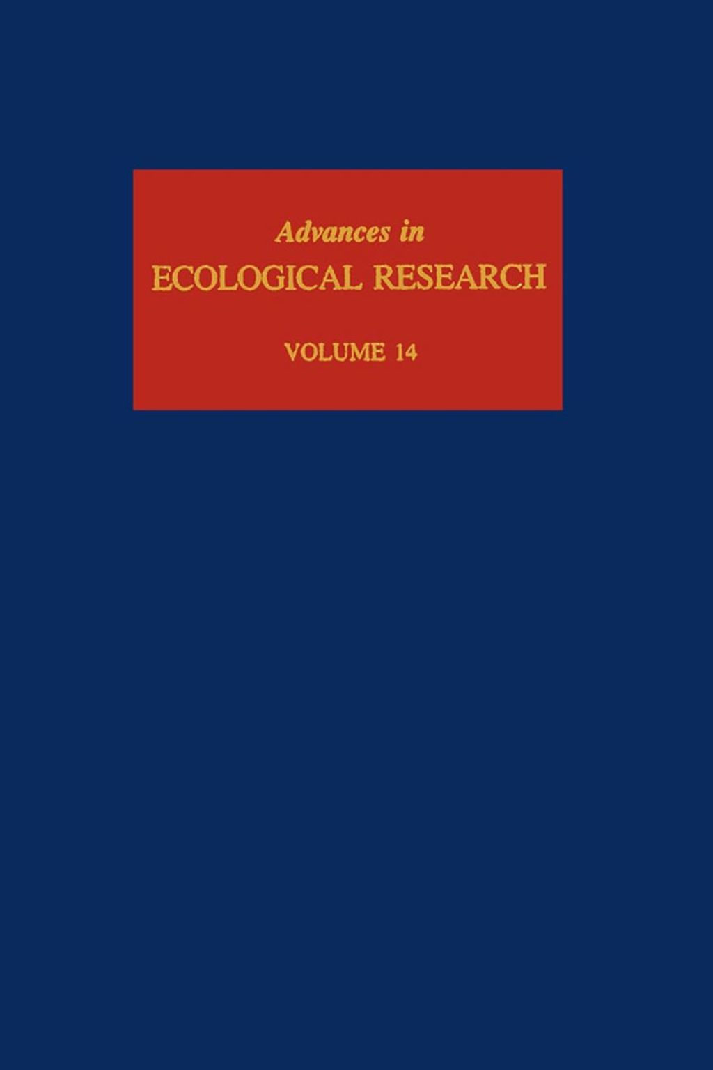 Advances in Ecological Research  â€“ PDF/EPUB Version Downloadable