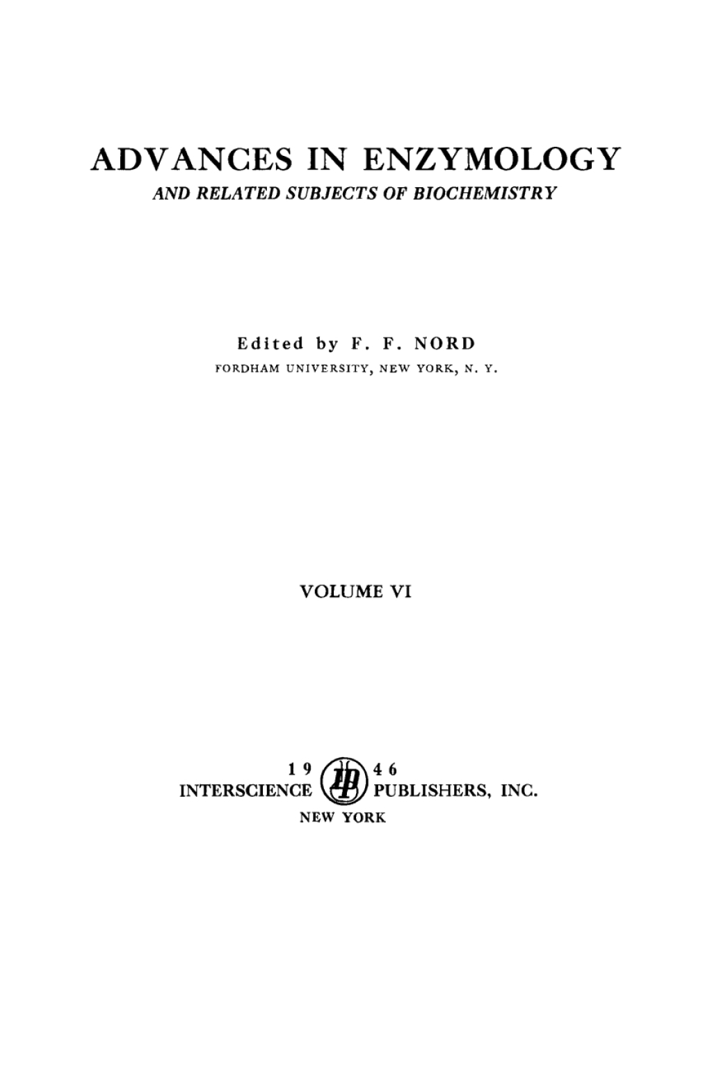 Advances in Enzymology and Related Areas of Molecular Biology 11th Edition â€“ PDF/EPUB Version Downloadable