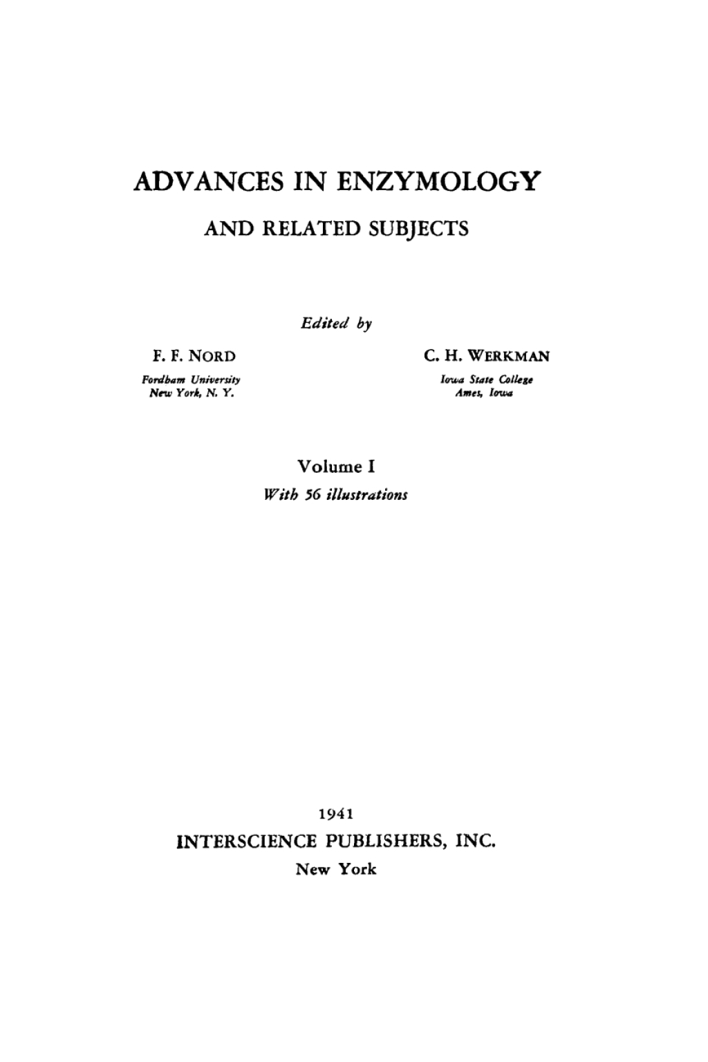 Advances in Enzymology and Related Areas of Molecular Biology 1st Edition â€“ PDF/EPUB Version Downloadable