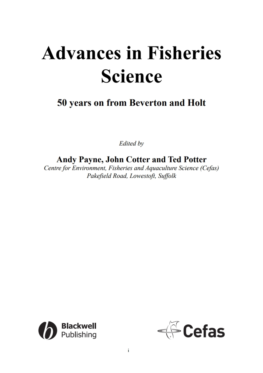 Advances in Fisheries Science 50 Years on From Beverton and Holt 1st Edition â€“ PDF/EPUB Version Downloadable