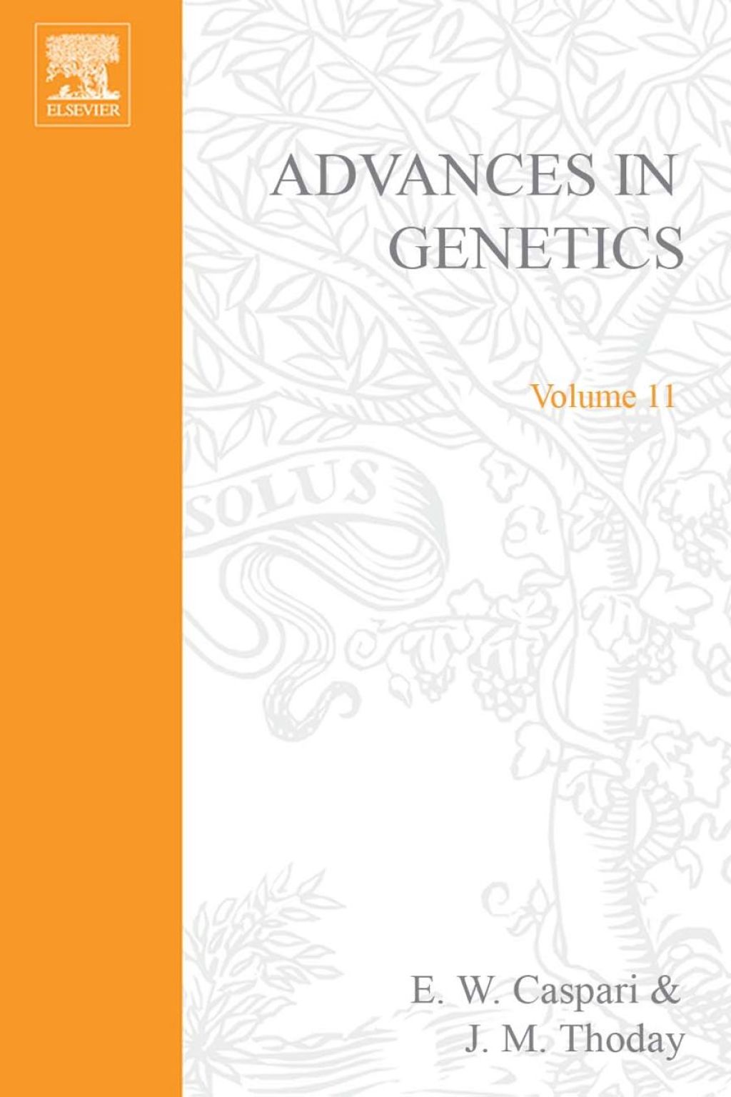 ADVANCES IN GENETICS VOLUME 11  â€“ PDF/EPUB Version Downloadable