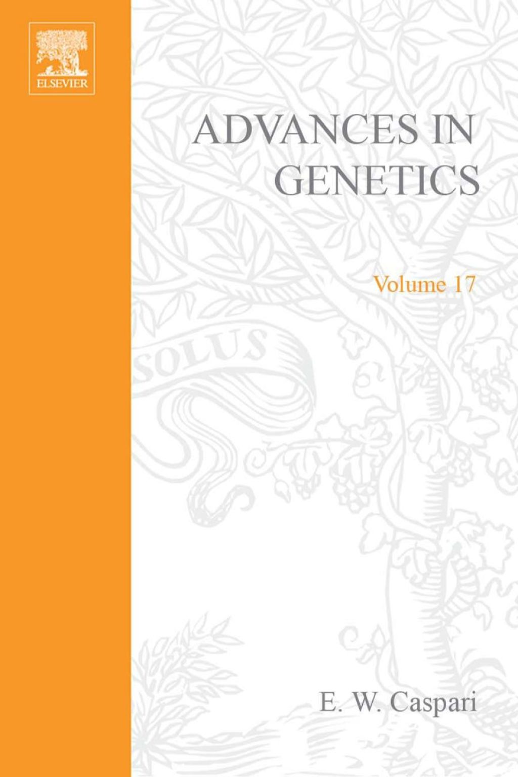 ADVANCES IN GENETICS VOLUME 17  â€“ PDF/EPUB Version Downloadable
