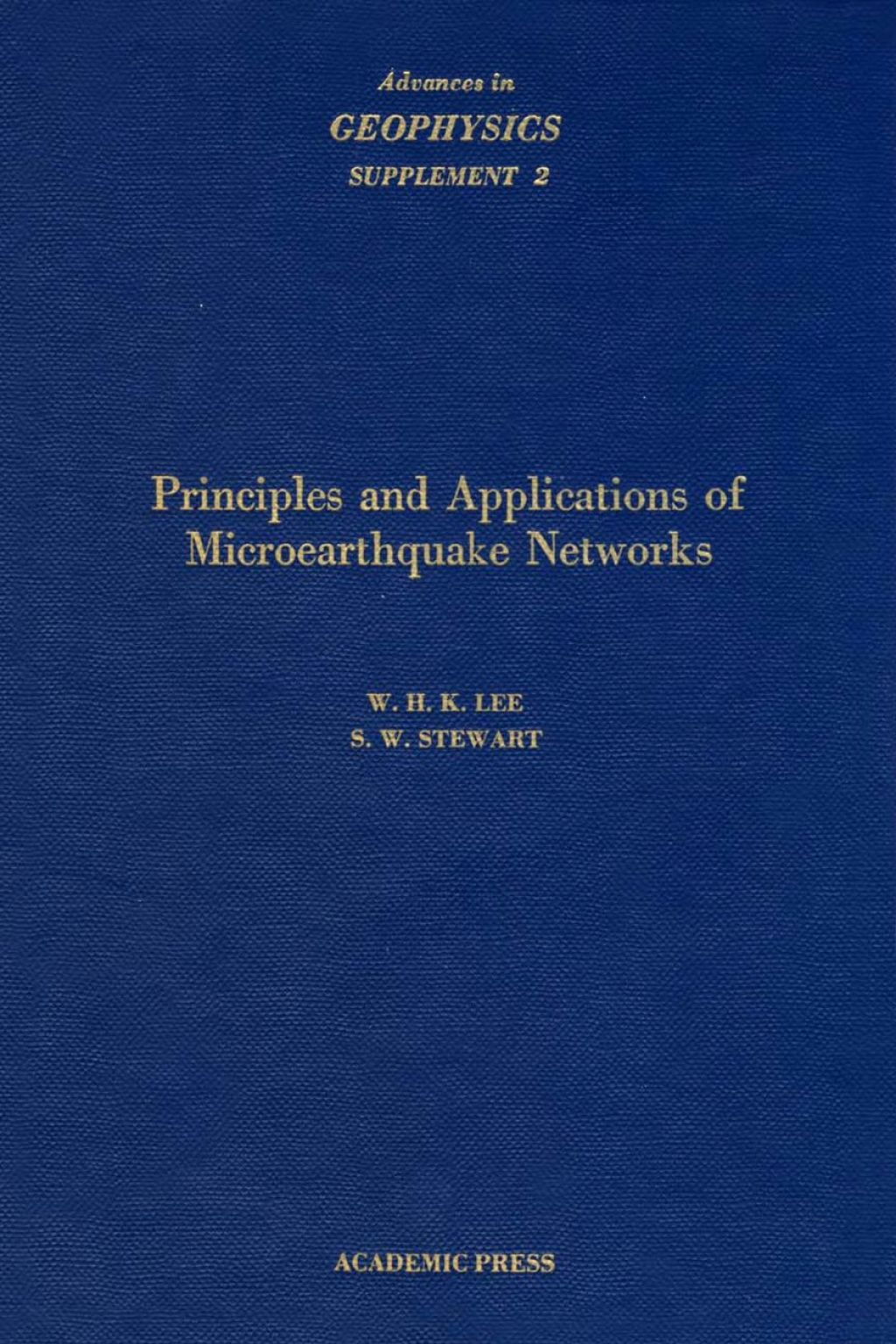 ADVANCES IN GEOPHYSICS SUPPLEMENT 2  â€“ PDF/EPUB Version Downloadable