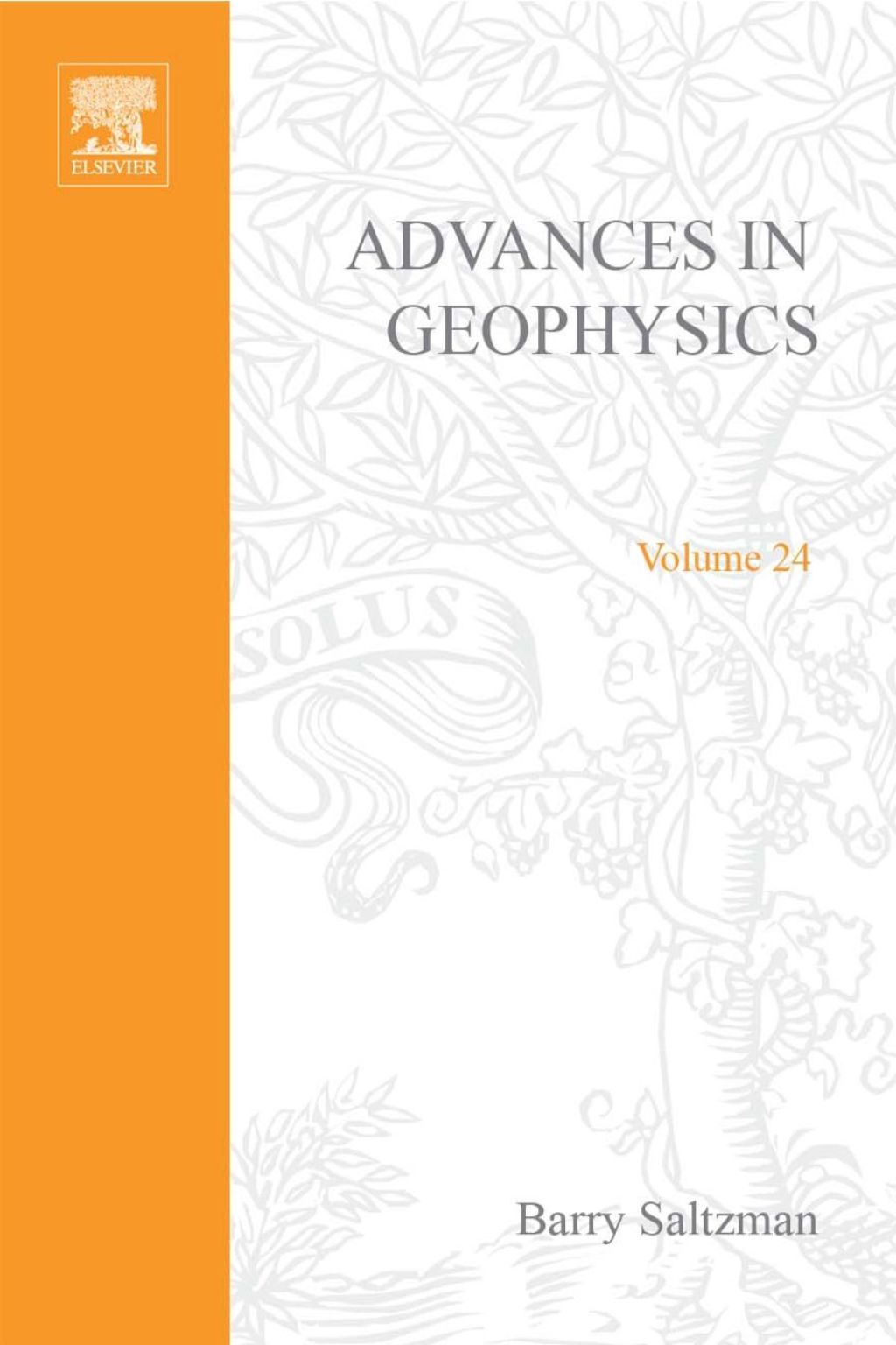 ADVANCES IN GEOPHYSICS VOLUME 24  â€“ PDF/EPUB Version Downloadable