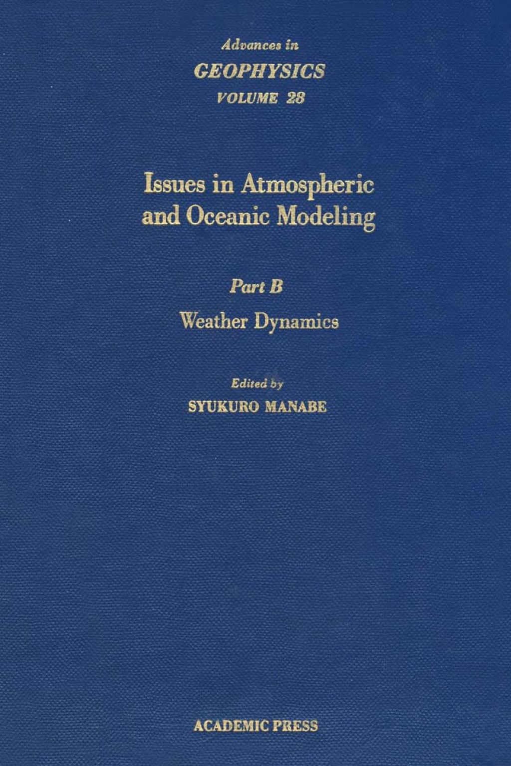 ADVANCES IN GEOPHYSICS VOLUME 28B  â€“ PDF/EPUB Version Downloadable