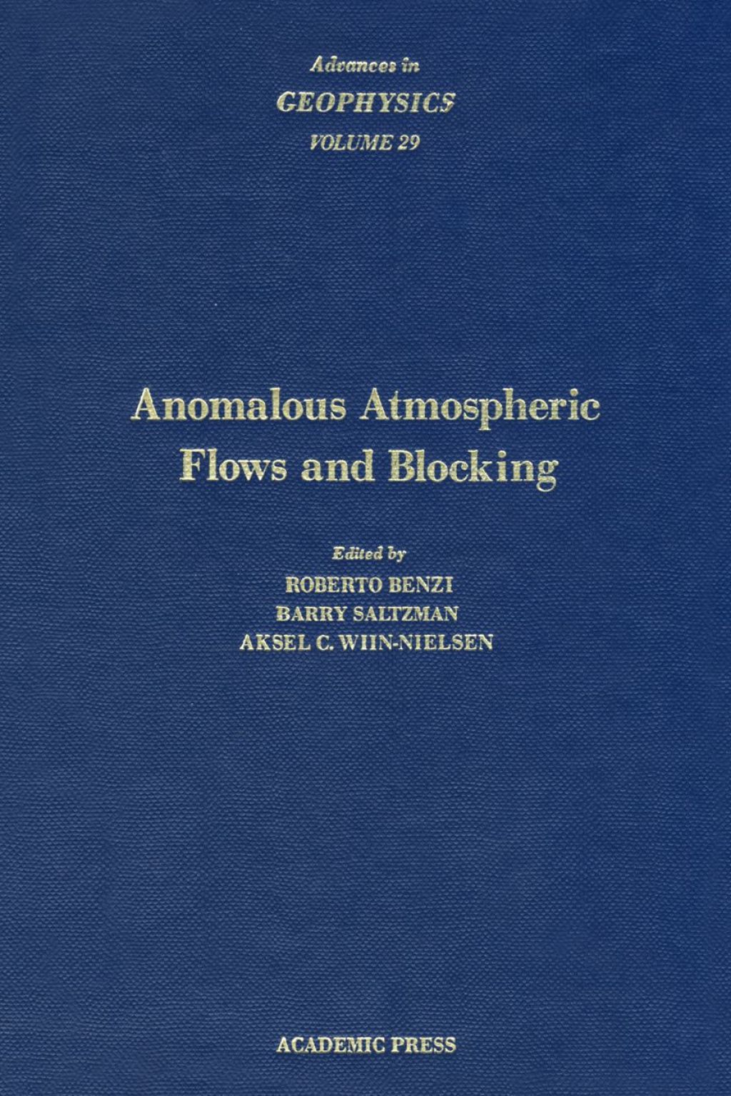 ADVANCES IN GEOPHYSICS VOLUME 29  â€“ PDF/EPUB Version Downloadable