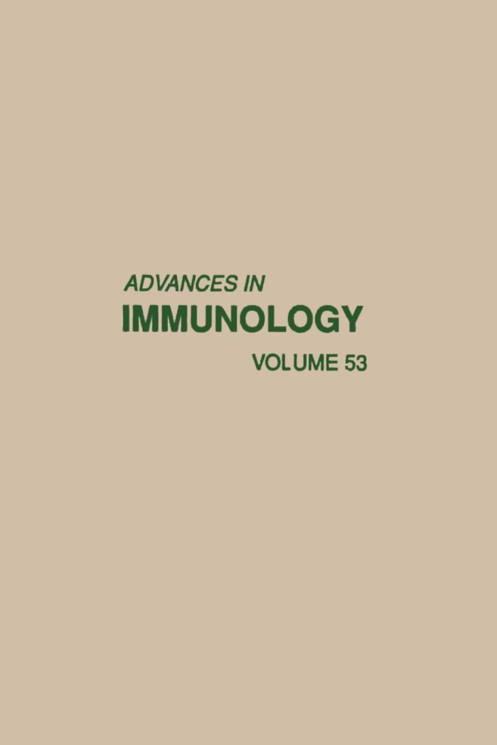 Advances in Immunology  â€“ PDF/EPUB Version Downloadable