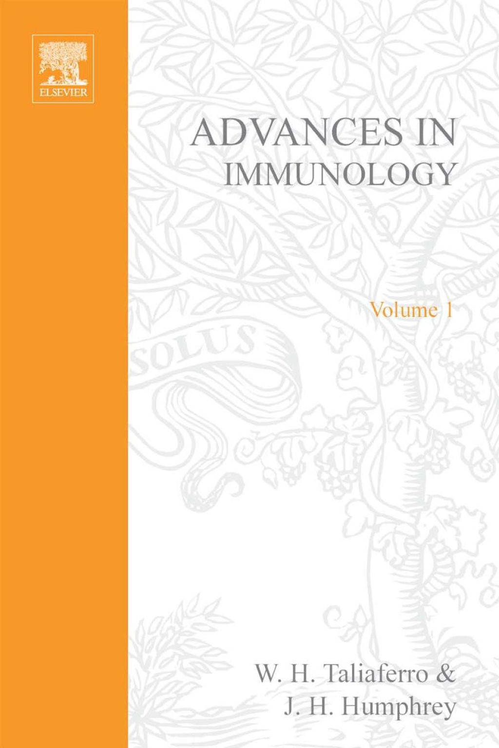 ADVANCES IN IMMUNOLOGY VOLUME 1  â€“ PDF/EPUB Version Downloadable