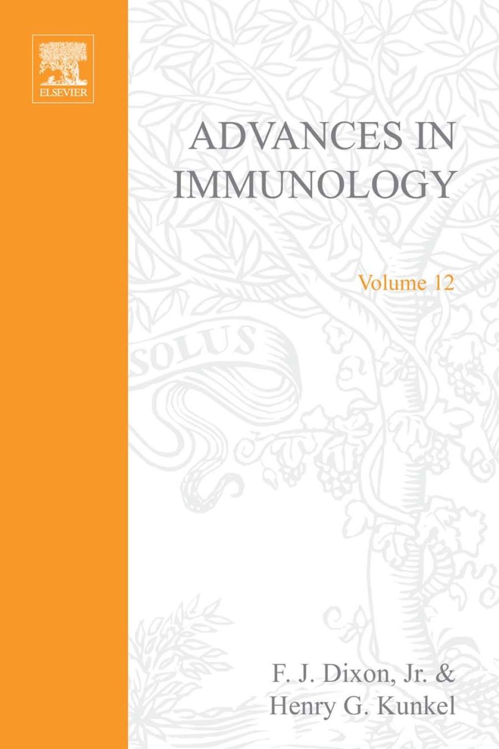 ADVANCES IN IMMUNOLOGY VOLUME 12  â€“ PDF/EPUB Version Downloadable