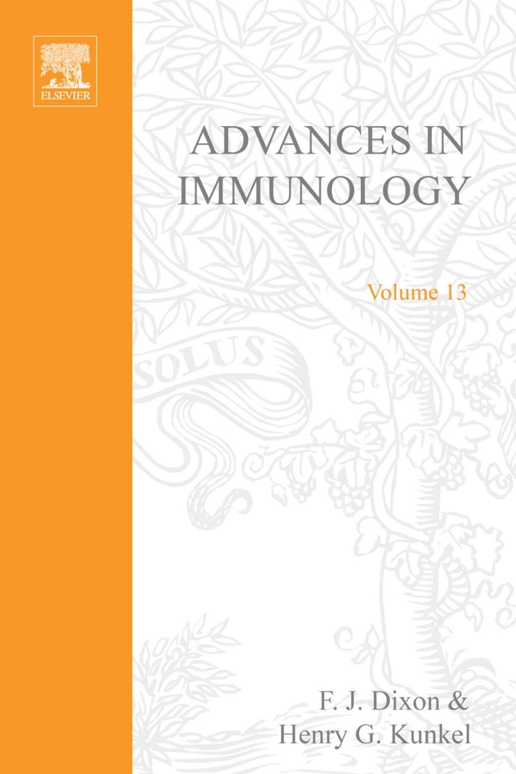 ADVANCES IN IMMUNOLOGY VOLUME 13  â€“ PDF/EPUB Version Downloadable
