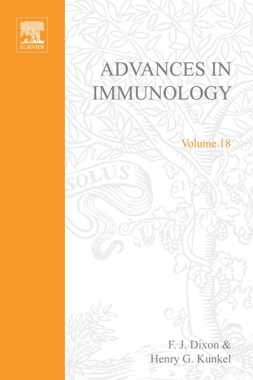 ADVANCES IN IMMUNOLOGY VOLUME 18  â€“ PDF/EPUB Version Downloadable
