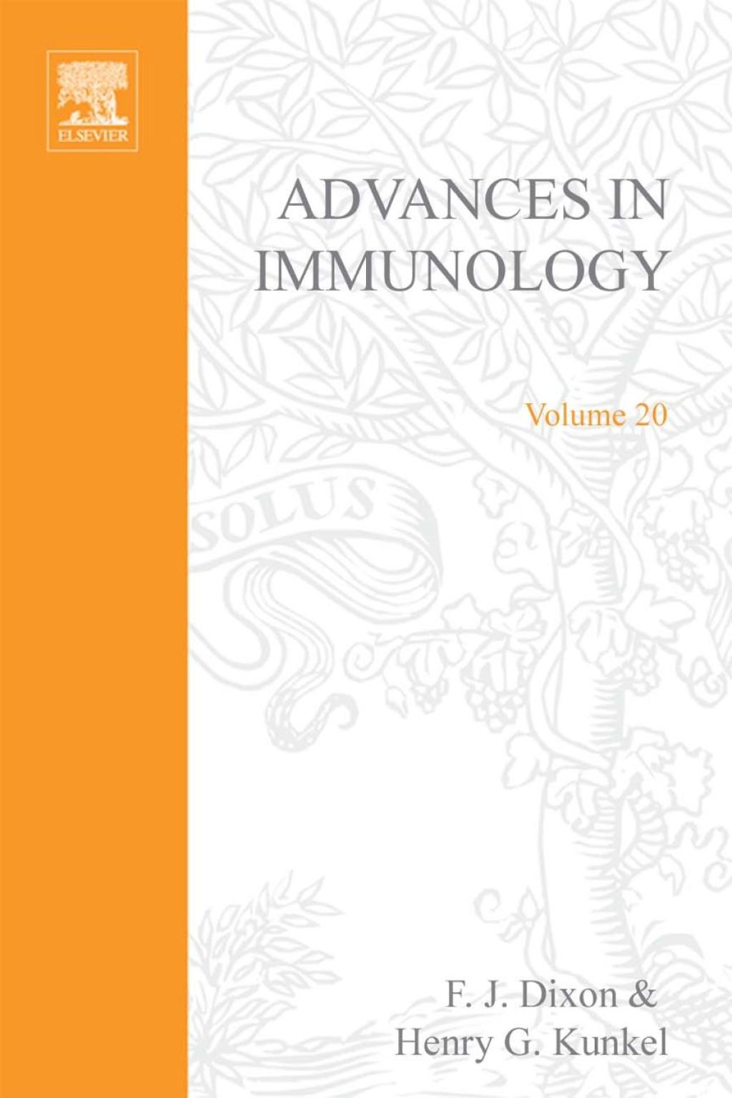 ADVANCES IN IMMUNOLOGY VOLUME 20  â€“ PDF/EPUB Version Downloadable