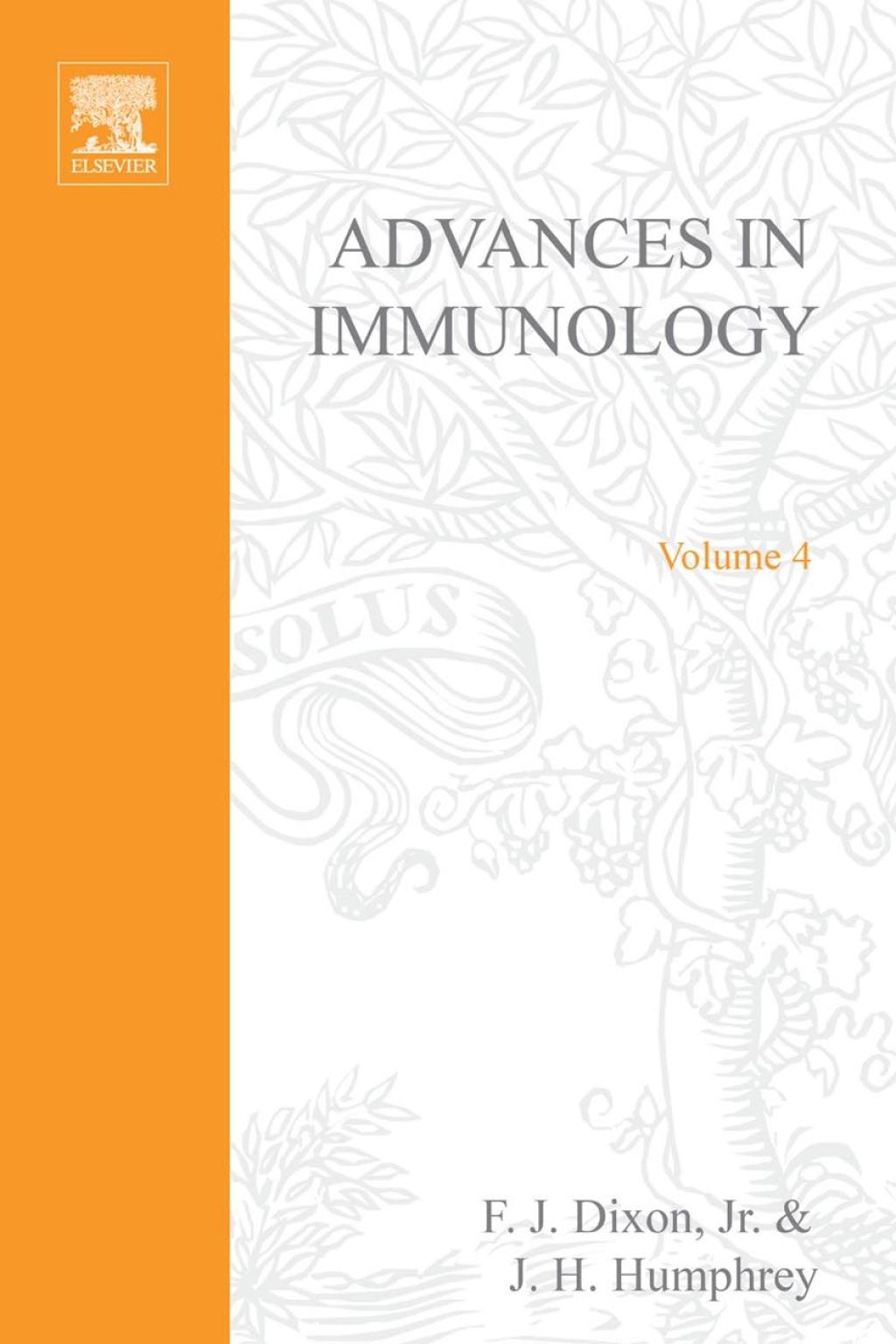 ADVANCES IN IMMUNOLOGY VOLUME 4  â€“ PDF/EPUB Version Downloadable