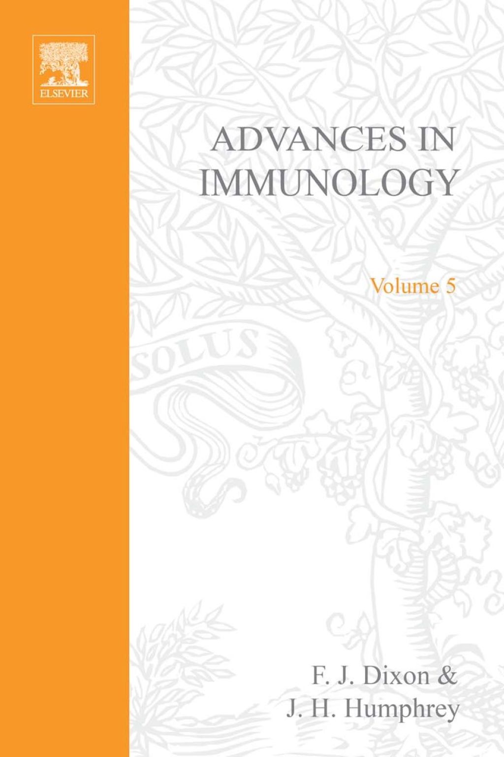 ADVANCES IN IMMUNOLOGY VOLUME 5  â€“ PDF/EPUB Version Downloadable