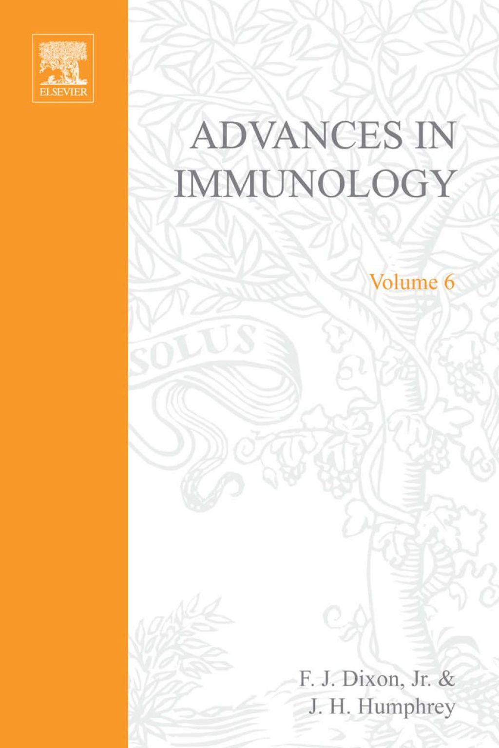 ADVANCES IN IMMUNOLOGY VOLUME 6  â€“ PDF/EPUB Version Downloadable
