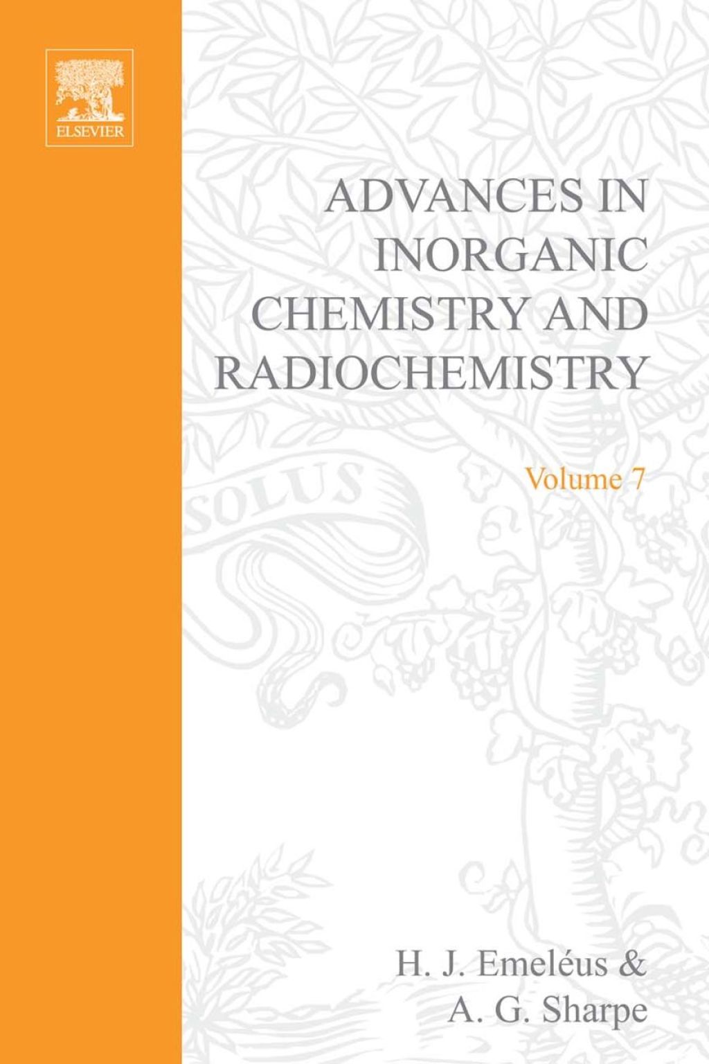 ADVANCES IN INORGANIC CHEMISTRY AND RADIOCHEMISTRY VOL 7  â€“ PDF/EPUB Version Downloadable