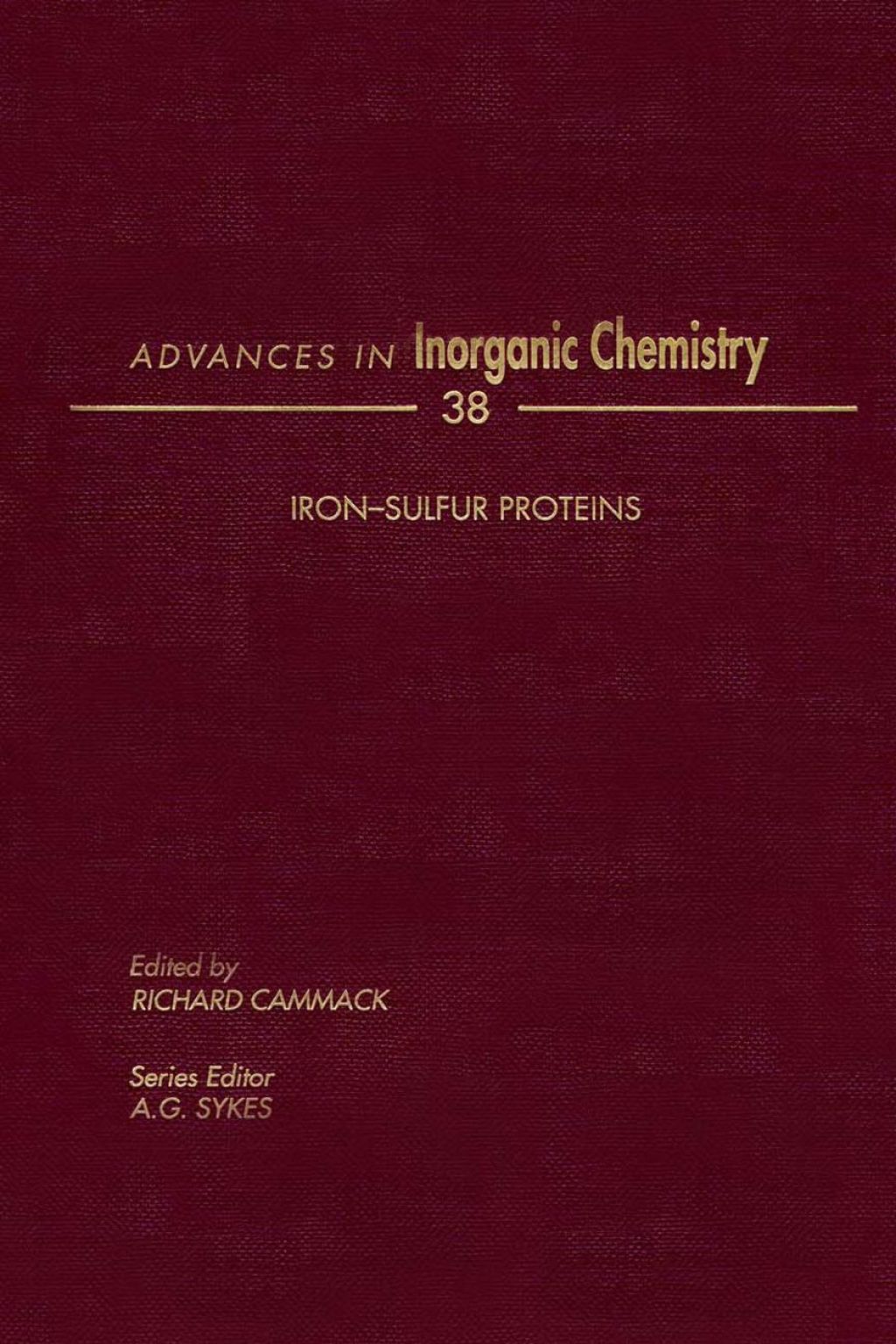 ADVANCES IN INORGANIC CHEMISTRY VOL 38  â€“ PDF/EPUB Version Downloadable