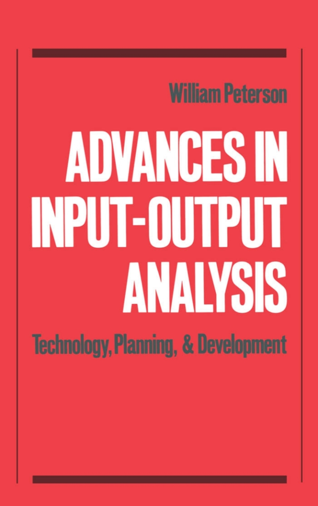 Advances in Input-Output Analysis Technology, Planning, and Development 1st Edition â€“ PDF/EPUB Version Downloadable