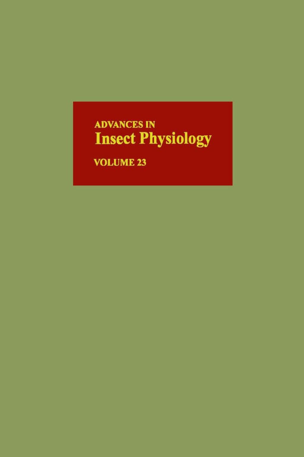 Advances in Insect Physiology: Volume 23  â€“ PDF/EPUB Version Downloadable