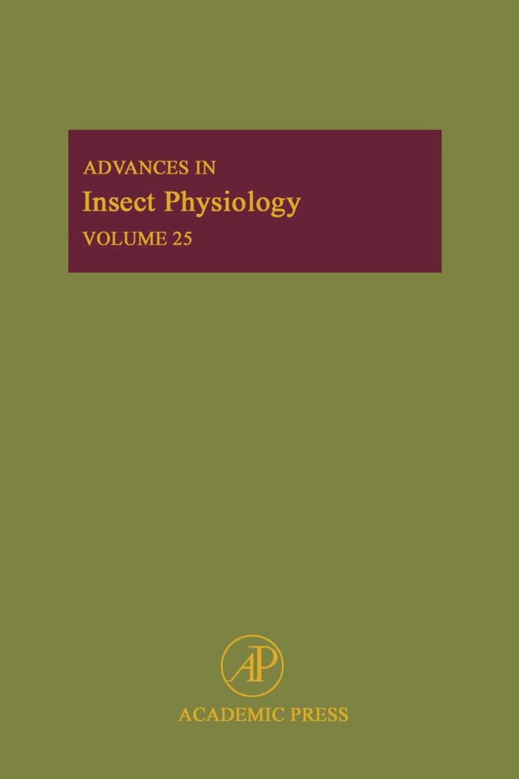 Advances in Insect Physiology: Volume 25  â€“ PDF/EPUB Version Downloadable