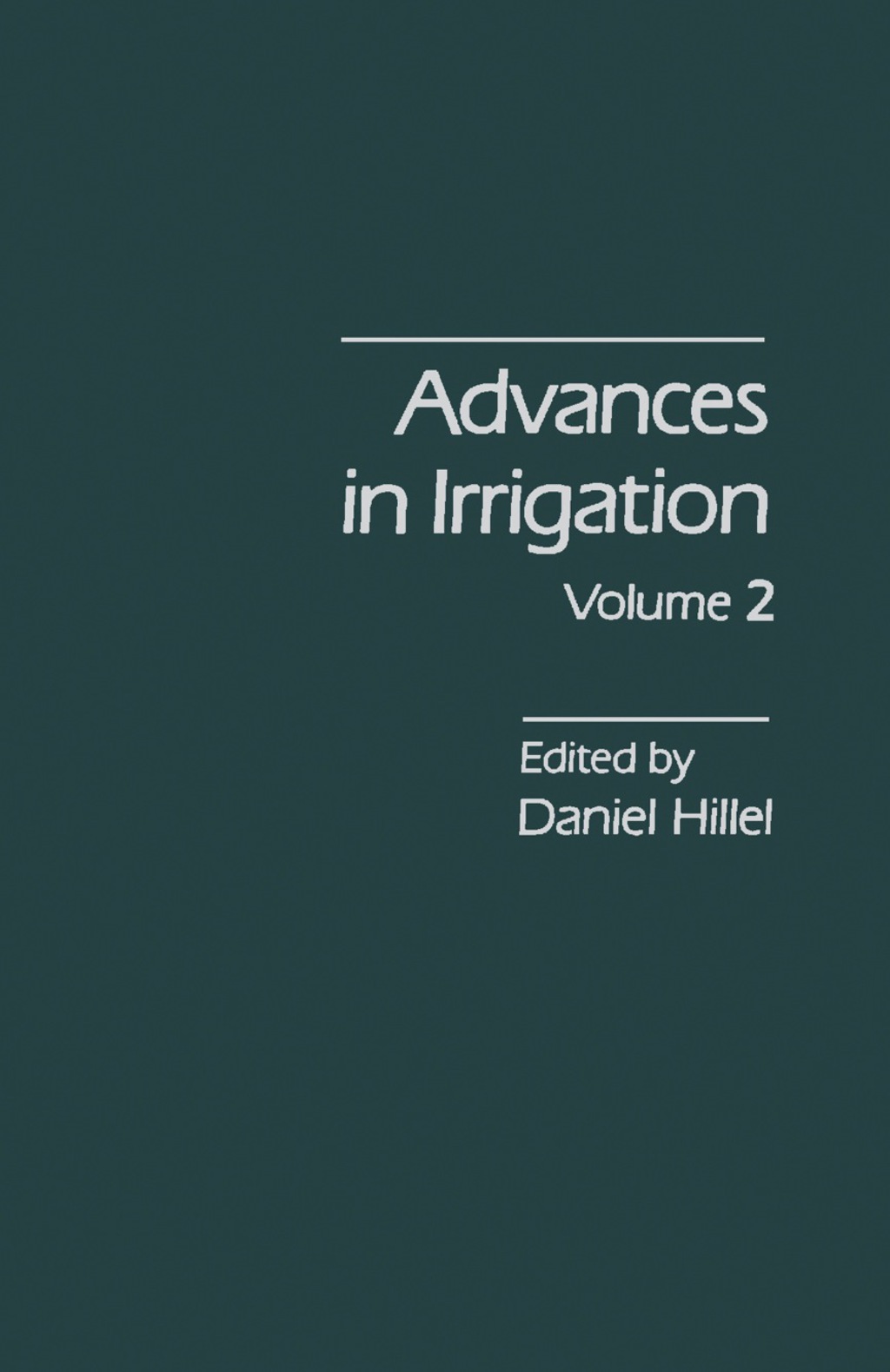 Advances in Irrigation Volume 2  â€“ PDF/EPUB Version Downloadable
