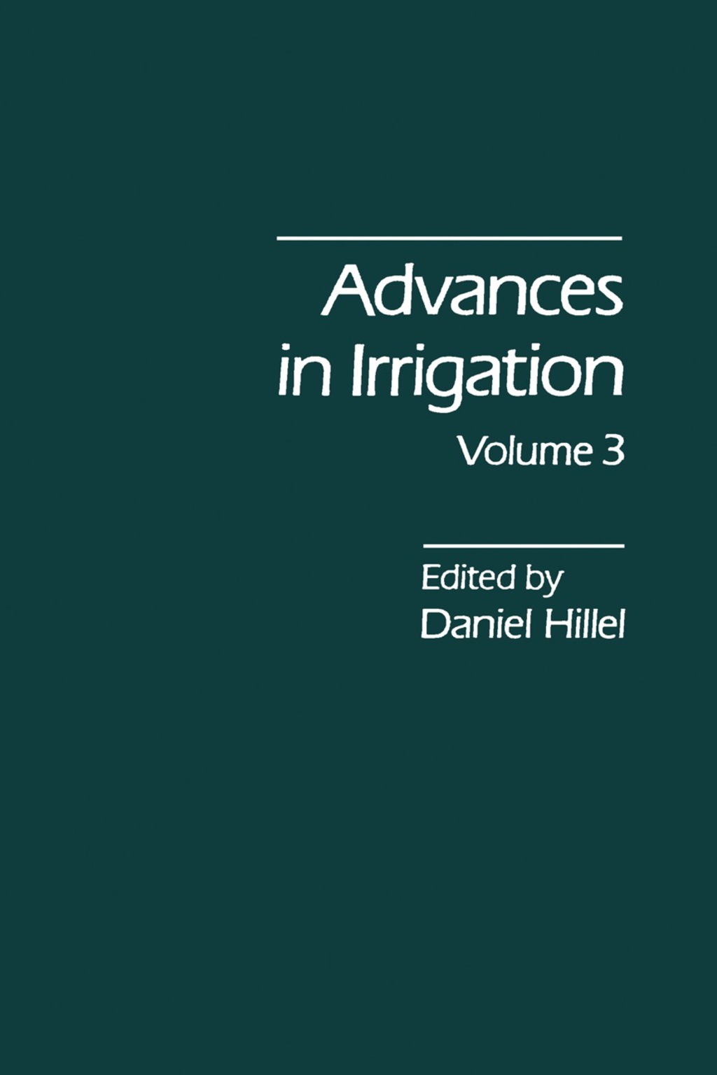 Advances in Irrigation Volume 3  â€“ PDF/EPUB Version Downloadable