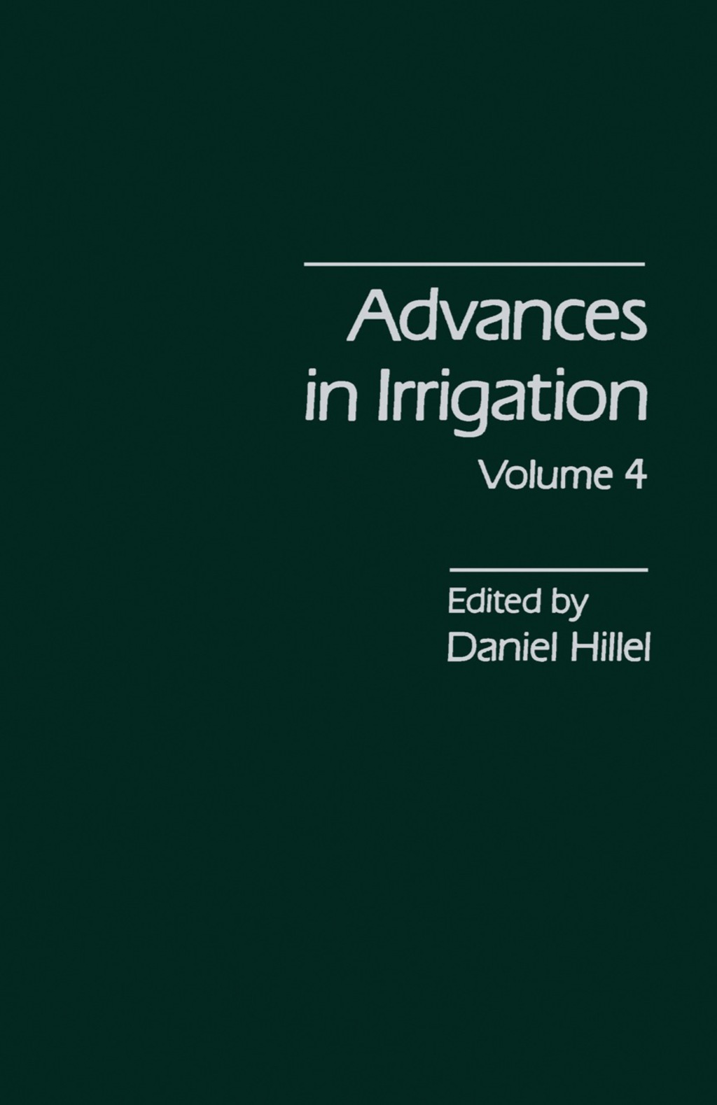Advances in Irrigation Volume 4  â€“ PDF/EPUB Version Downloadable