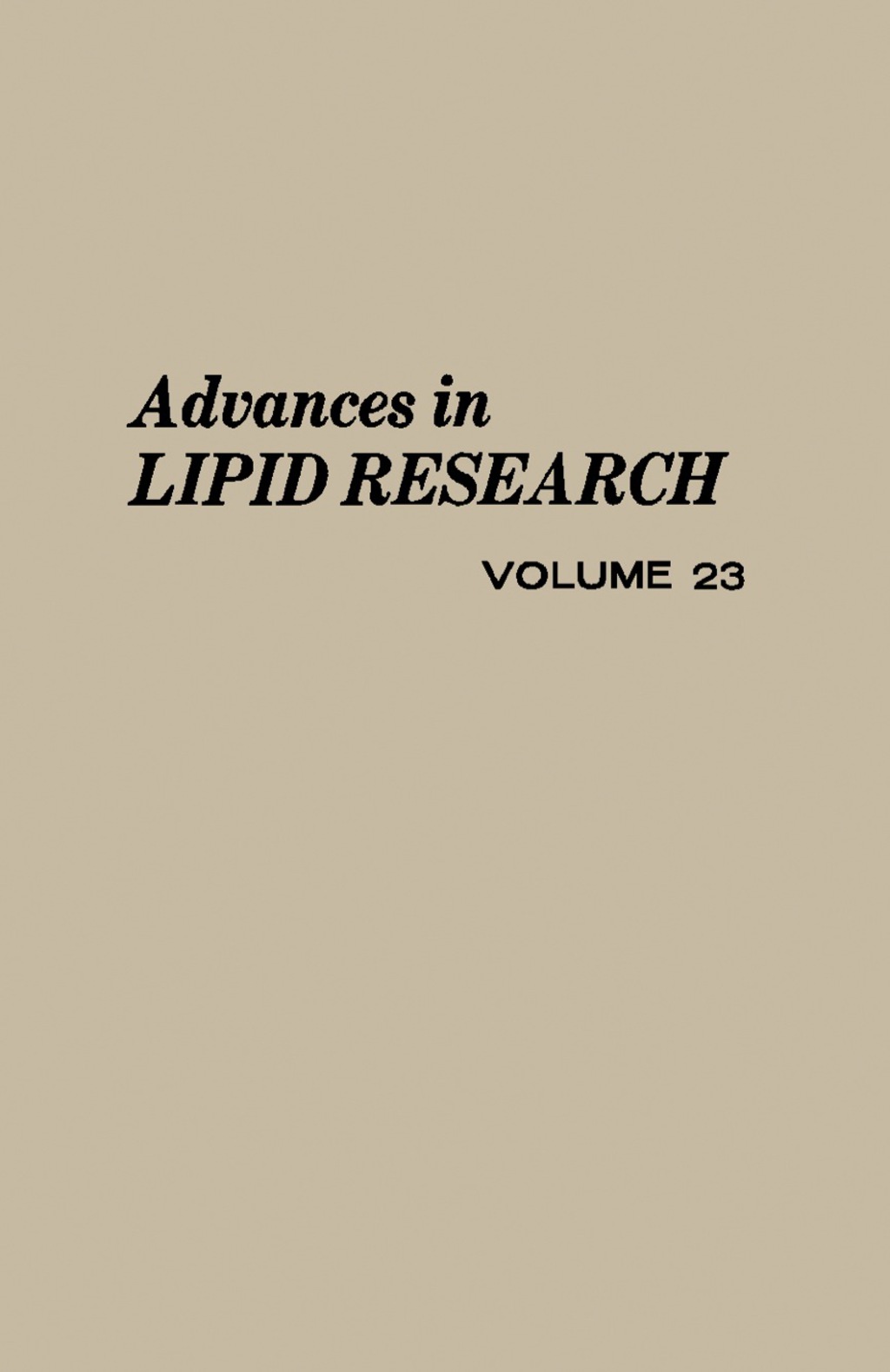 Advances in Lipid Research – PDF/EPUB Version Downloadable Advances in Lipid Research – PDF/EPUB Version Downloadable - Image 1