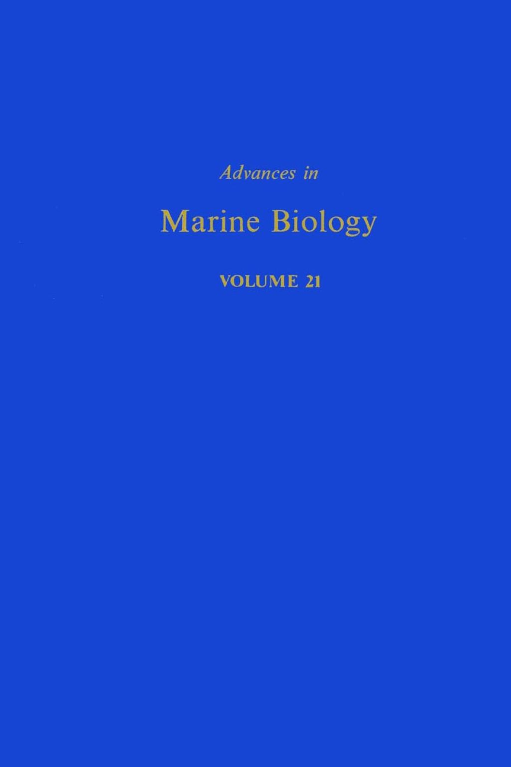 Advances in Marine Biology APL  â€“ PDF/EPUB Version Downloadable