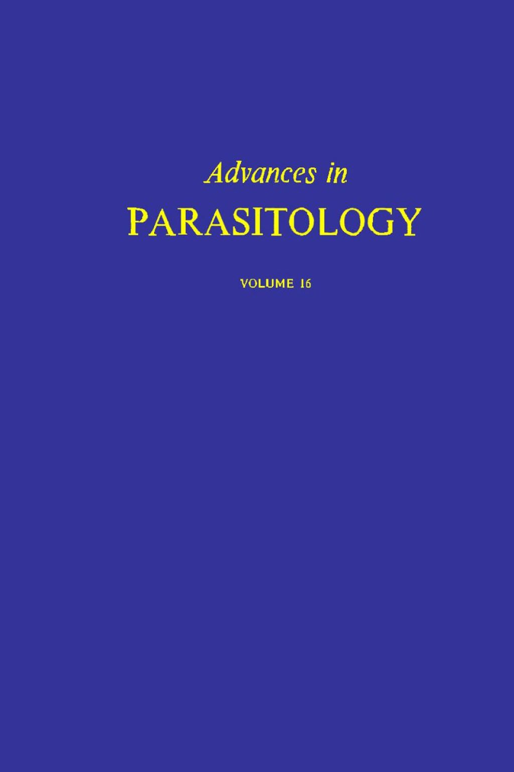 Advances in Parasitology APL  â€“ PDF/EPUB Version Downloadable