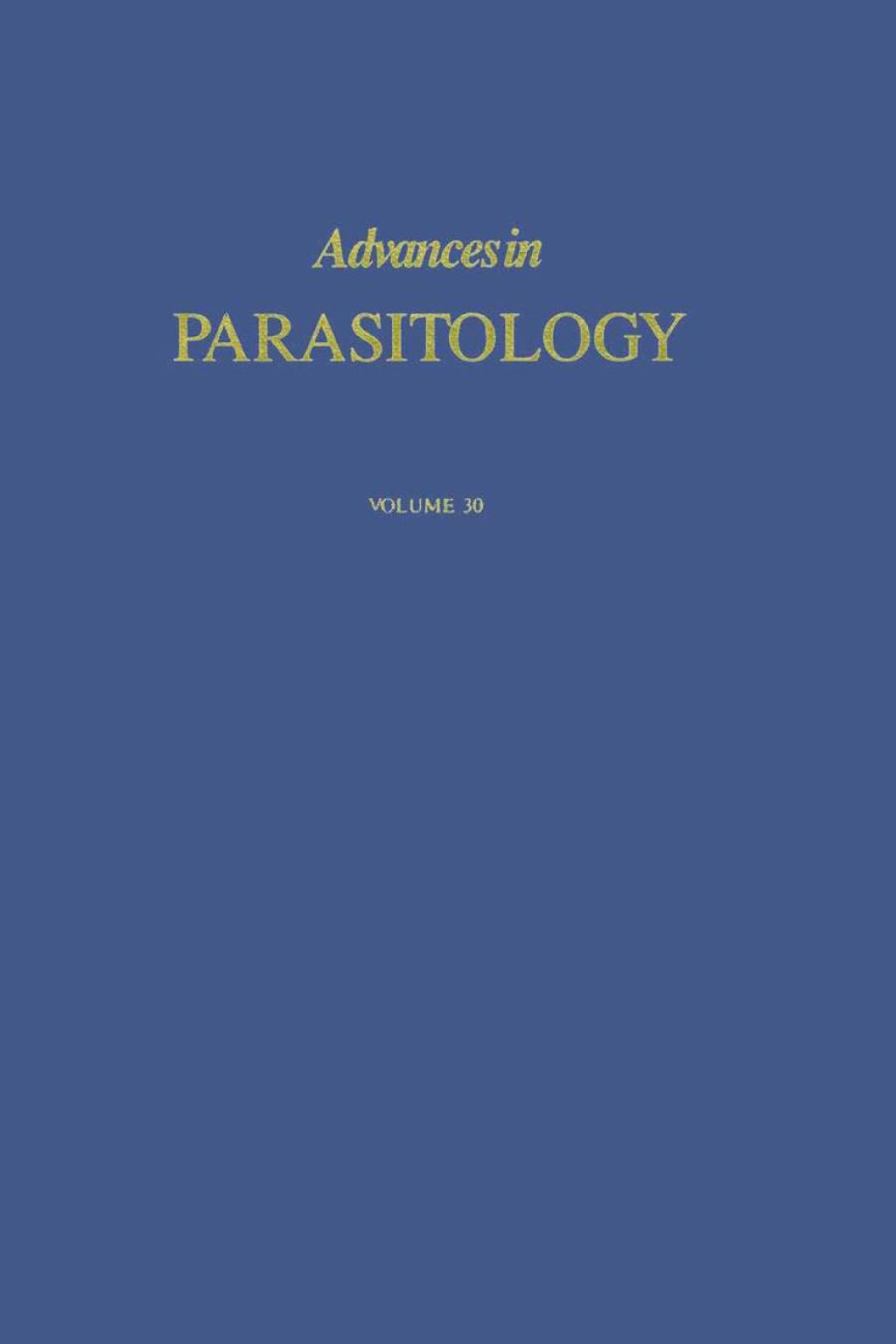 Advances in Parasitology APL  â€“ PDF/EPUB Version Downloadable