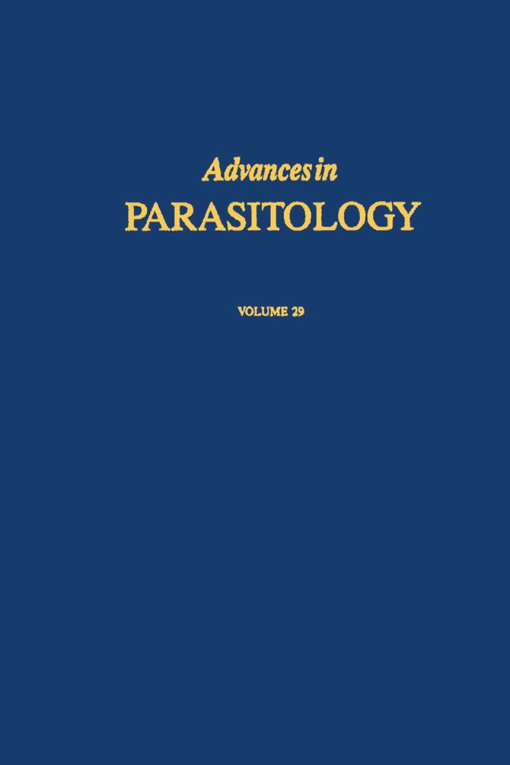 Advances in Parasitology APL  â€“ PDF/EPUB Version Downloadable