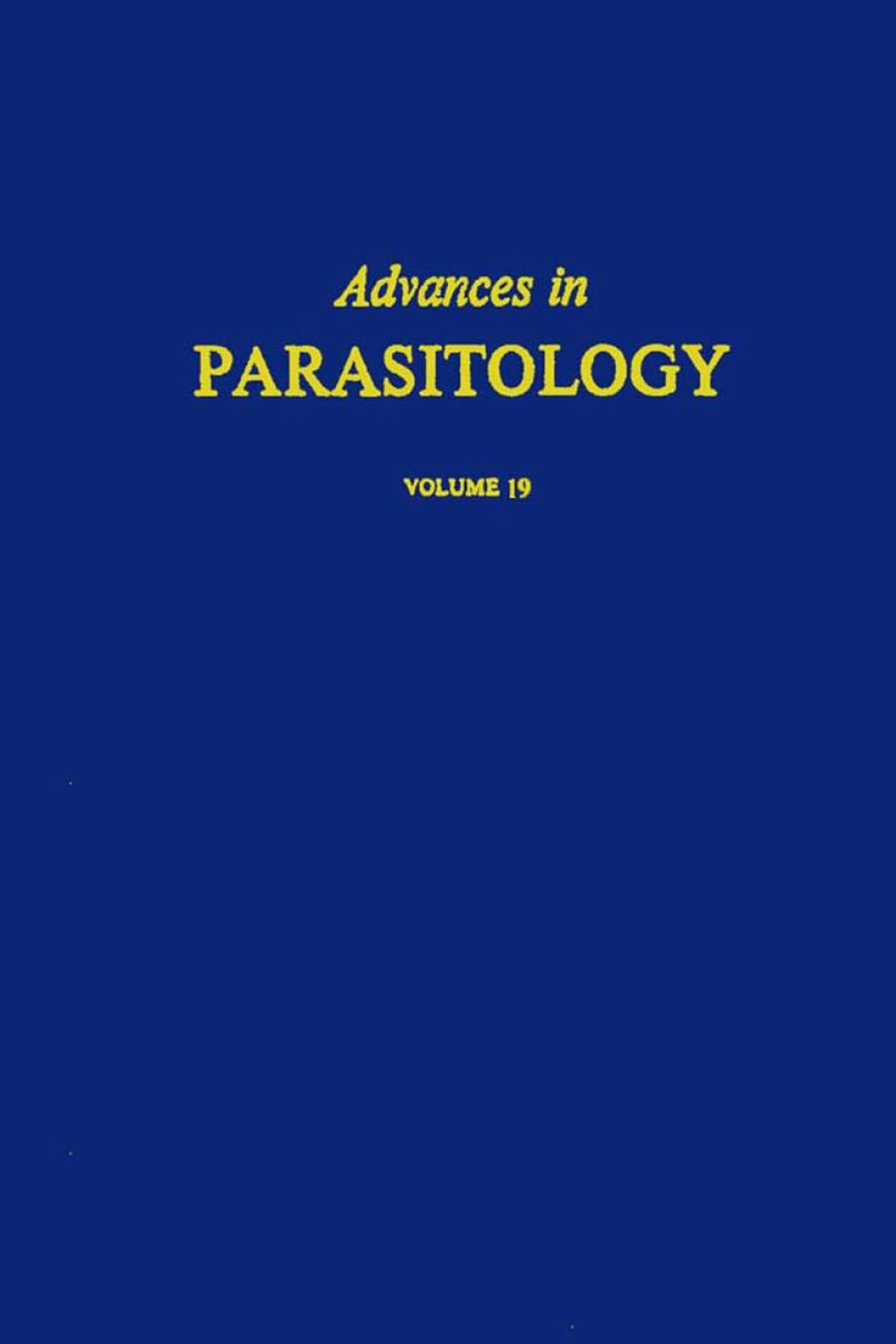 Advances in Parasitology APL  â€“ PDF/EPUB Version Downloadable