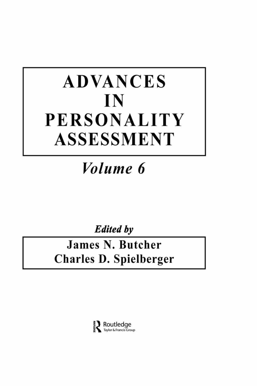 Advances in Personality Assessment Volume 6 1st Edition â€“ PDF/EPUB Version Downloadable
