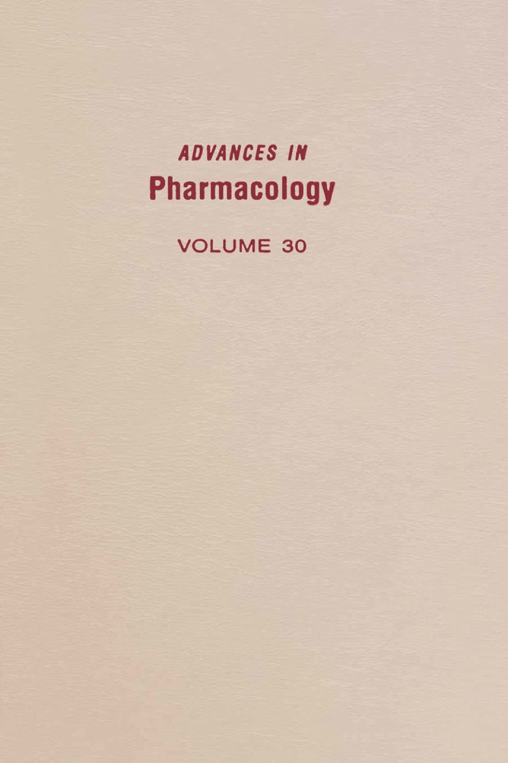 Advances in Pharmacology  â€“ PDF/EPUB Version Downloadable
