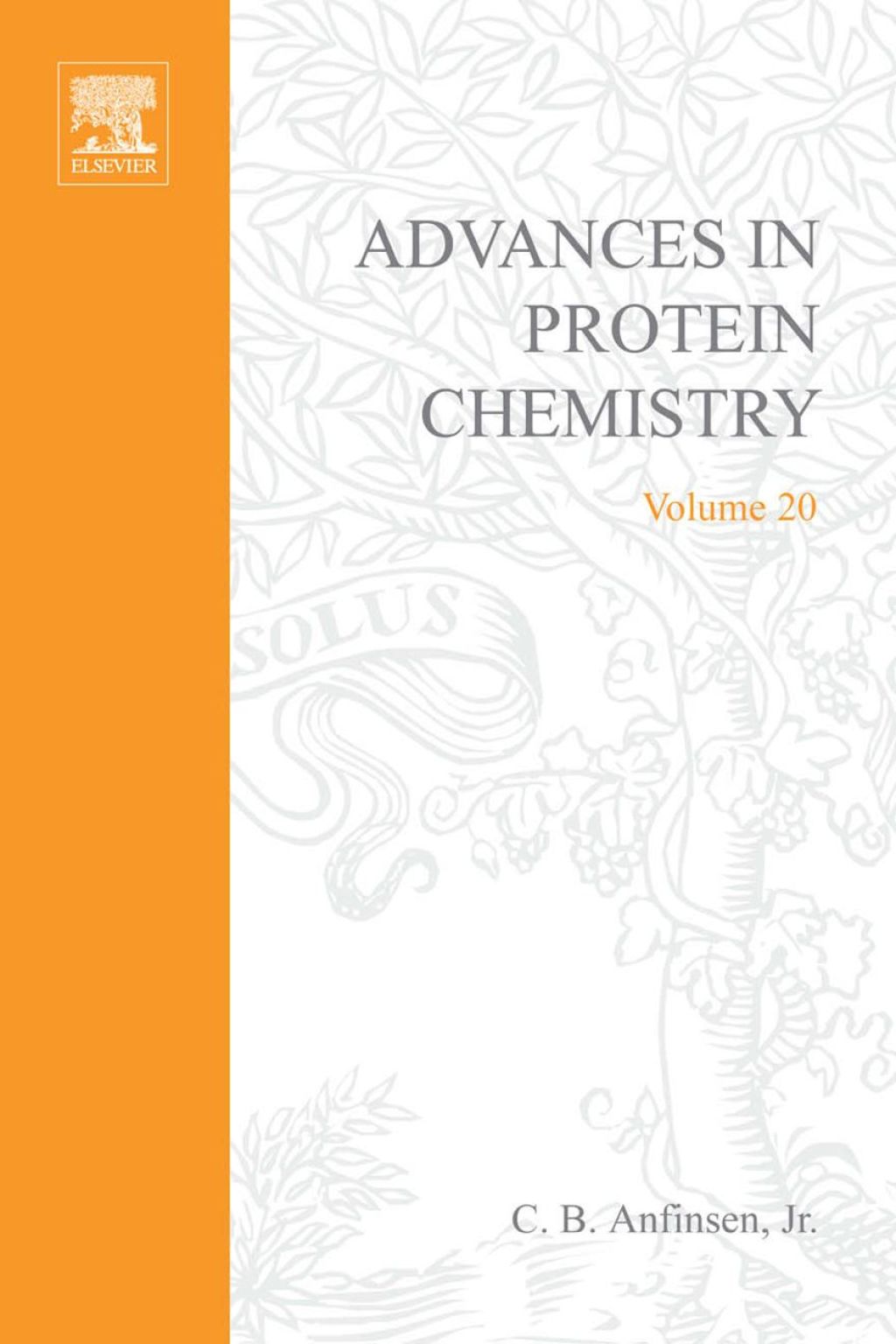 ADVANCES IN PROTEIN CHEMISTRY VOL 20  â€“ PDF/EPUB Version Downloadable