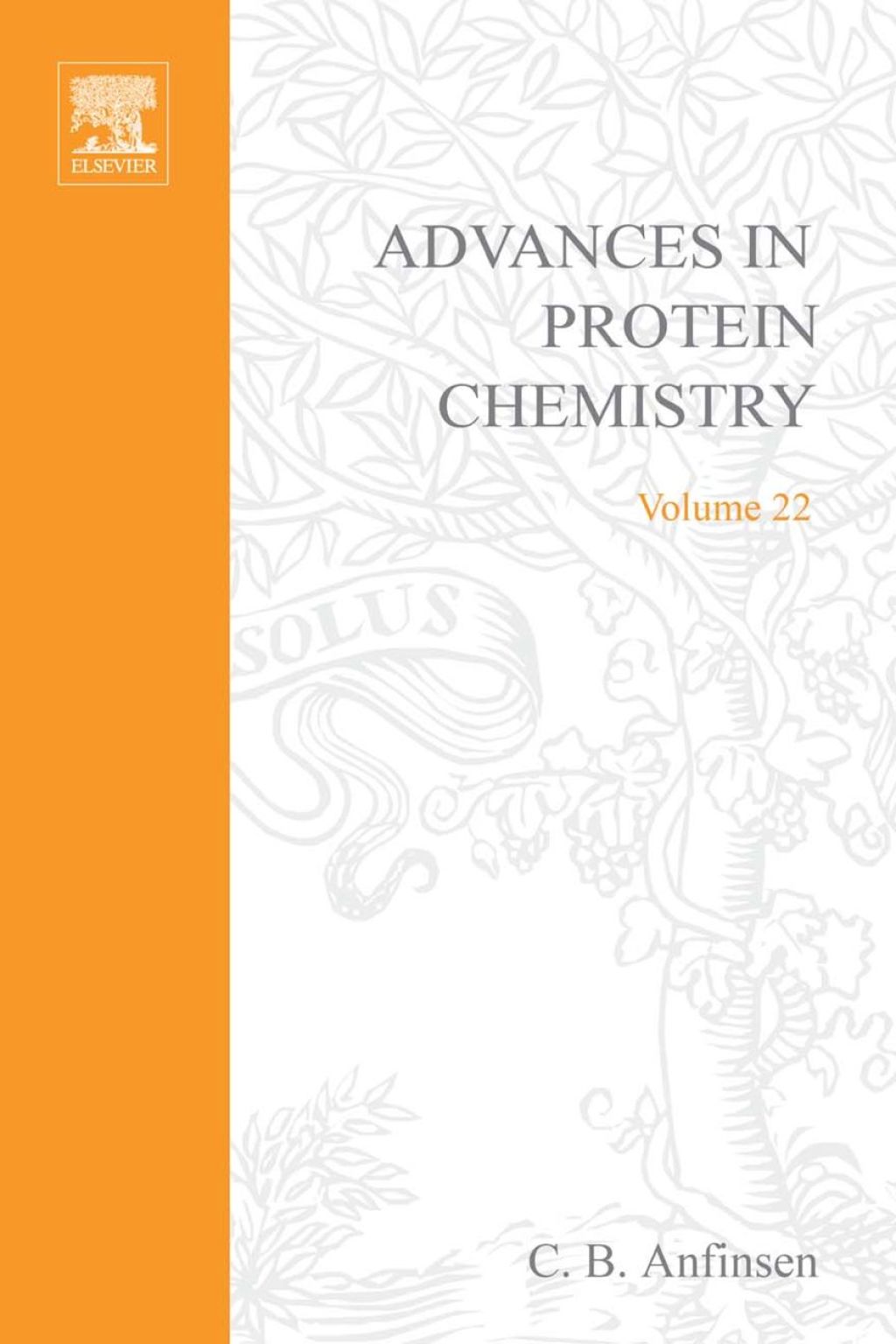 ADVANCES IN PROTEIN CHEMISTRY VOL 22  â€“ PDF/EPUB Version Downloadable