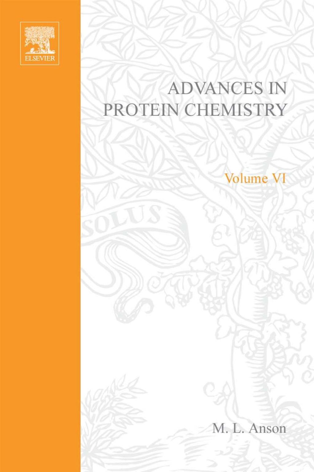 ADVANCES IN PROTEIN CHEMISTRY VOL 6  â€“ PDF/EPUB Version Downloadable